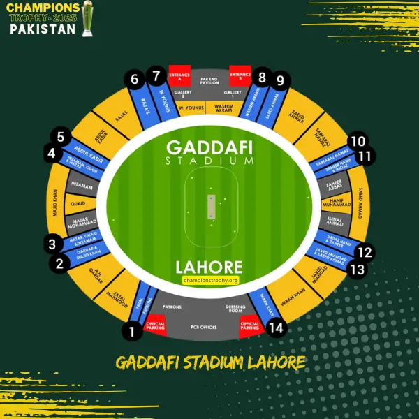 Gaddafi Stadium Lahore Sitting Arrangement