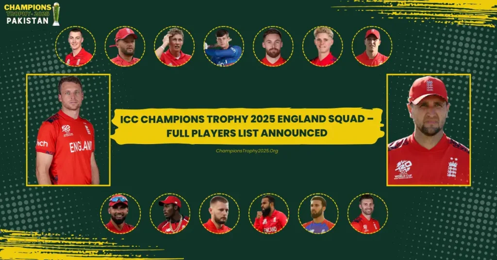 Champions Trophy 2025 England Squad Players List