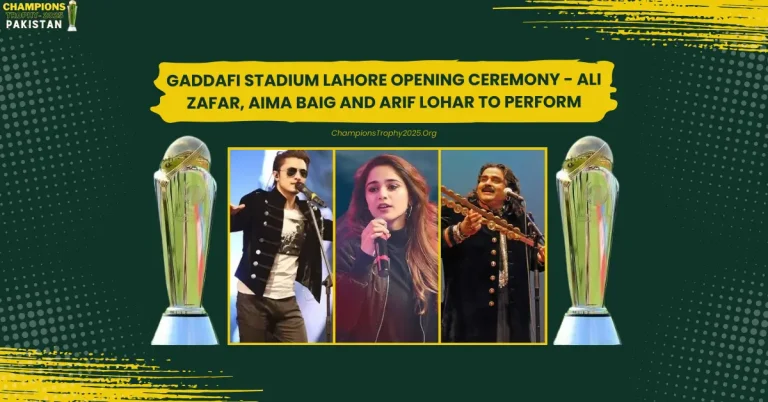Artists' line-up for Gaddafi Stadium opening ceremony revealed